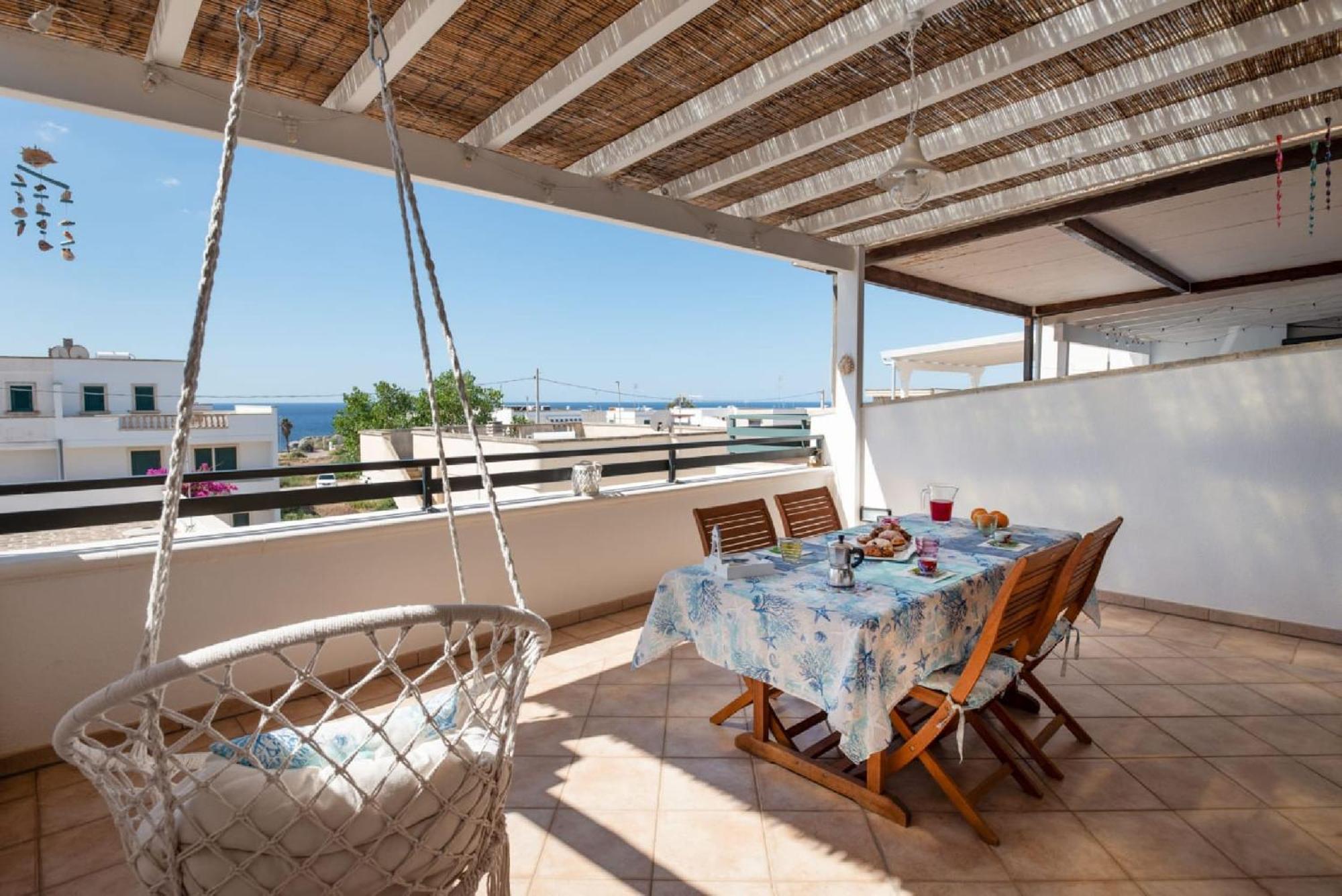 Casa Vacanze Orlando - Con Veranda Vista Mare A 200M Dal Mare Santa Maria di Leuca Екстериор снимка